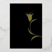 Einladung zur Hochzeit von Mod Gold und Olivenöl (Rückseite)