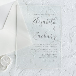 Einladung zur Hochzeit von moderner grauer Schrift