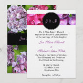 Einladung zur Hochzeit von Monogram Hydrangea (Vorne/Hinten)