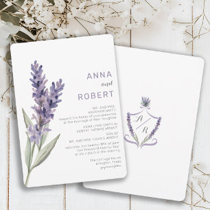 Einladung zur Hochzeit von Monogram Lavender Water