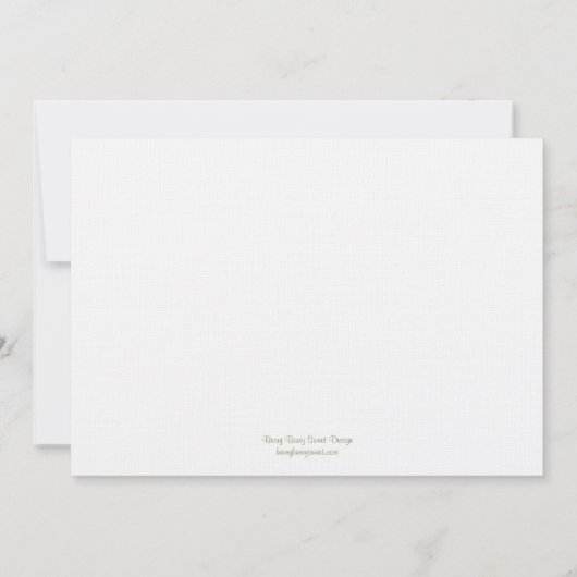 Einladung zur Hochzeit von Monogram-Vögeln - Alter (Rückseite)