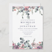 Einladung zur Hochzeit von Nautic Floral Anchor (Vorderseite)