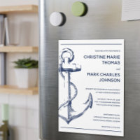 Einladung zur Hochzeit von Nautic Sketch Anchor