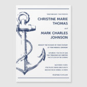 Einladung zur Hochzeit von Nautic Sketch Anchor (Vorderseite)