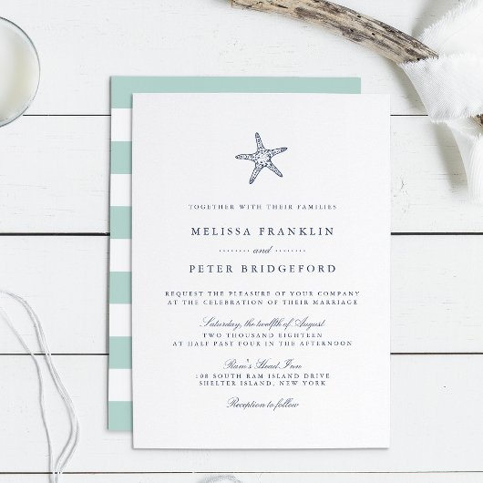 Einladung zur Hochzeit von Nautic Starfish
