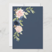 Einladung zur Hochzeit von Navy Blue Blush Pink Go (Rückseite)
