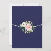 Einladung zur Hochzeit von Navy Blue Blush Pink Go (Rückseite)