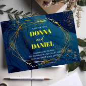 Einladung zur Hochzeit von Navy Blue Floral