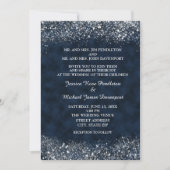 Einladung zur Hochzeit von Navy Blue und White Sta (Vorderseite)