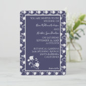 Einladung zur Hochzeit von Navy-Rose (Stehend Vorderseite)