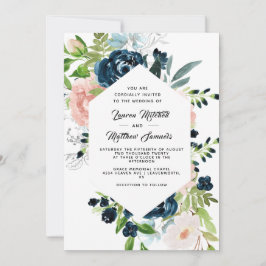 Einladung zur Hochzeit von Navy und Blush