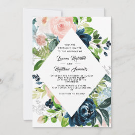 Einladung zur Hochzeit von Navy und Blush