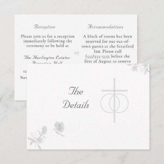 Einladung zur Hochzeit von Nuptial Unity (Vorne/Hinten)