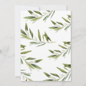 Einladung zur Hochzeit von Olivenzweigen mit der M (Rückseite)