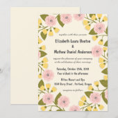 Einladung zur Hochzeit von Ombre und Gelb (Vorne/Hinten)