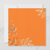 Einladung zur Hochzeit von Orange und Brown Floral (Rückseite)