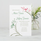 Einladung zur Hochzeit von Orchideen - Clover und (Stehend Vorderseite)