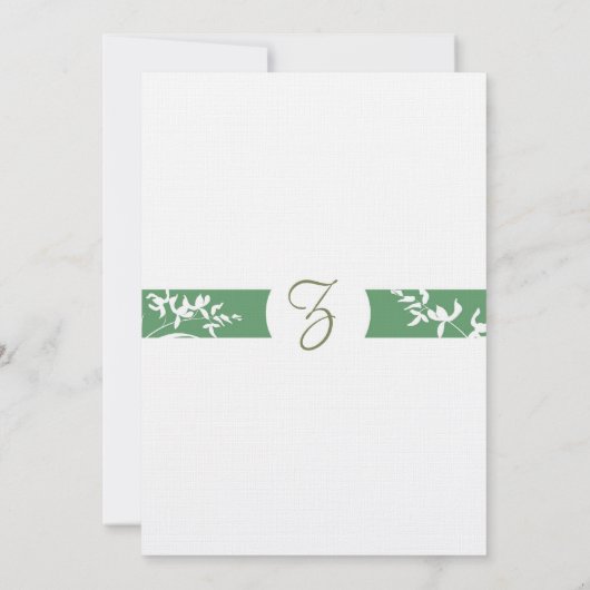 Einladung zur Hochzeit von Orchideen - Clover und (Rückseite)