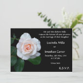 Einladung zur Hochzeit von Pale Pink Rose (Stehend Vorderseite)