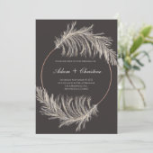 Einladung zur Hochzeit von Pampas Grass (Stehend Vorderseite)
