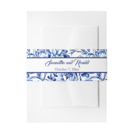 Einladung zur Hochzeit von personalisiertem Blauer Einladungsbanderole