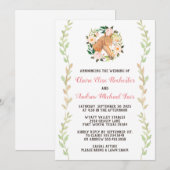 Einladung zur Hochzeit von Pferden - Aquarell (Vorne/Hinten)