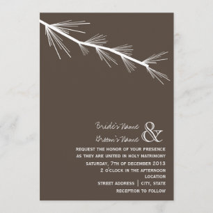 Einladung zur Hochzeit von Pine Bough Brown