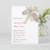 Einladung zur Hochzeit von Pine Cone Nature (Stehend Vorderseite)
