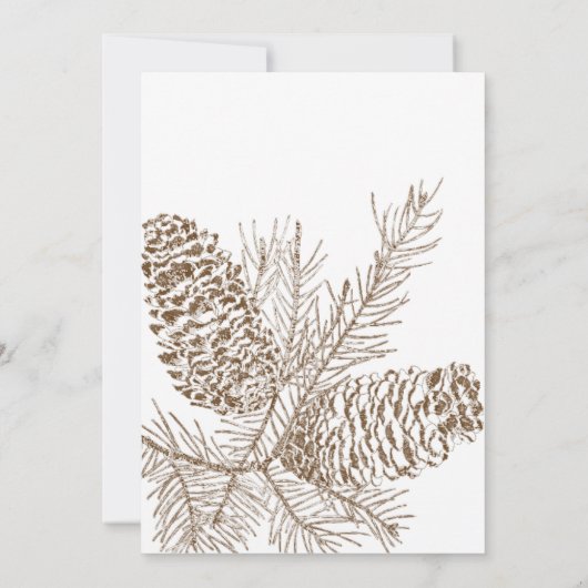 Einladung zur Hochzeit von Pine Cone Nature (Rückseite)