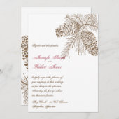 Einladung zur Hochzeit von Pine Cone Nature (Vorne/Hinten)