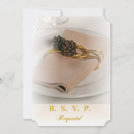 Einladung zur Hochzeit von Pine Cone und Napkin