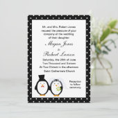 Einladung zur Hochzeit von Pinguin (Stehend Vorderseite)