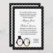 Einladung zur Hochzeit von Pinguin (Vorne/Hinten)