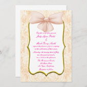 Einladung zur Hochzeit von Pink Bow (Vorne/Hinten)