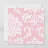 Einladung zur Hochzeit von Pink Damask (Rückseite)