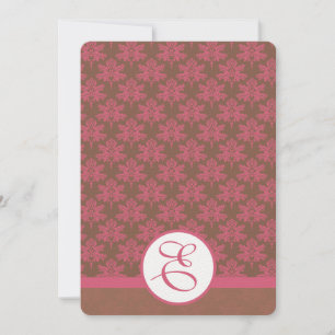 Einladung zur Hochzeit von Pink Damask