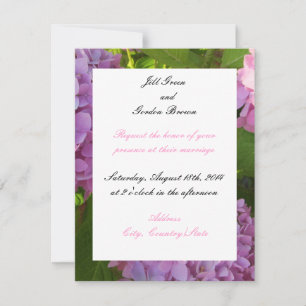 Einladung zur Hochzeit von Pink Hydrangea