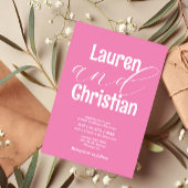 Einladung zur Hochzeit von Pink Scripture