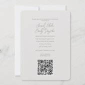 Einladung zur Hochzeit von Proben mit QR-Code (Rückseite)