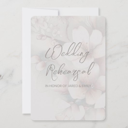 Einladung zur Hochzeit von Proben mit QR-Code (Vorderseite)