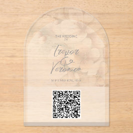 Einladung zur Hochzeit von QR Code Cherry Blossom
