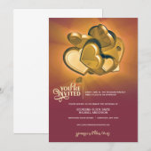Einladung zur Hochzeit von Radiant Gold (Vorne/Hinten)