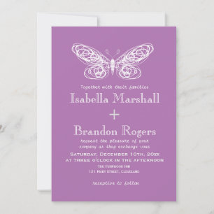 Einladung zur Hochzeit von Radiant Orchid Butterfl