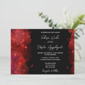 Einladung zur Hochzeit von Red Abstrakt Ink (Stehend Vorderseite)