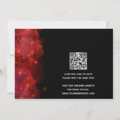 Einladung zur Hochzeit von Red Abstrakt Ink (Rückseite)