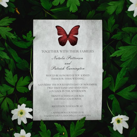 Einladung zur Hochzeit von Red Butterfly