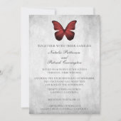Einladung zur Hochzeit von Red Butterfly (Vorderseite)