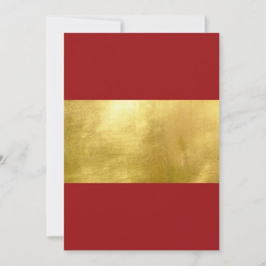Einladung zur Hochzeit von Red & Gold (Rückseite)