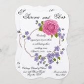 Einladung zur Hochzeit von Rosa (Vorne/Hinten)