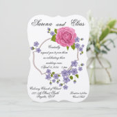 Einladung zur Hochzeit von Rosa (Stehend Vorderseite)